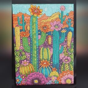 Colorful Cactus Wall Art Decor